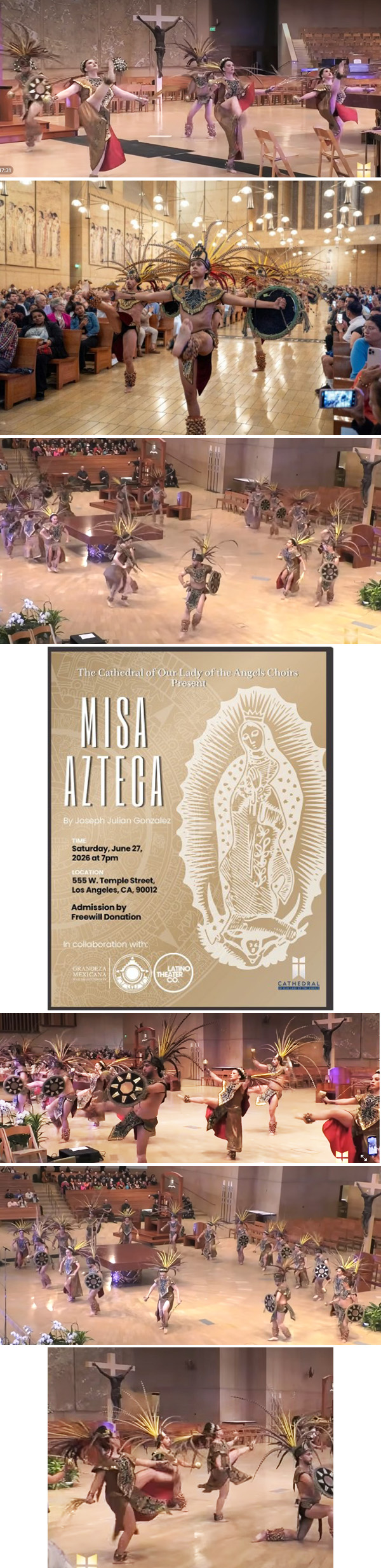 Misa Azteca en la Catedral de Los Ángeles 2